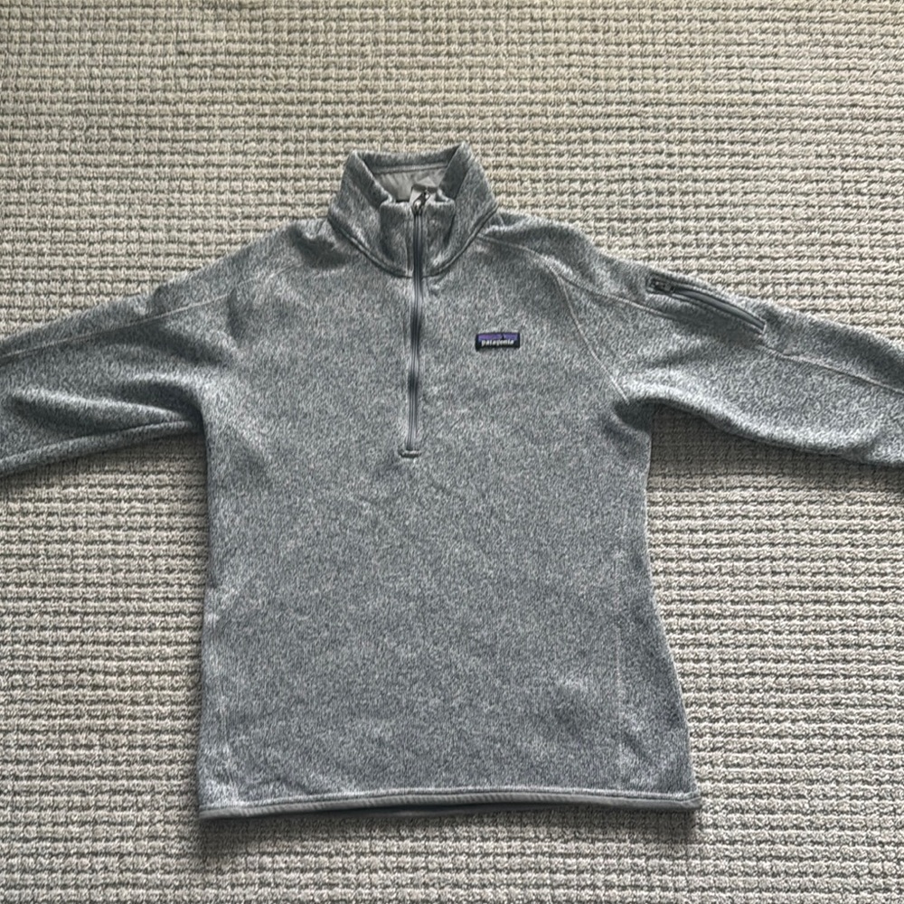 Patagonia Gray Zip Up Sweater